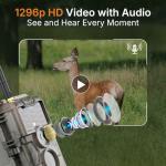 GardePro E6 WiFi Trail Camera 32MP 1296P Game Security