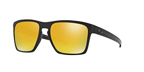 Oakley Men's OO9341 Sliver XL Sunglasses, Black/24K Iridium