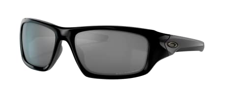 Oakley Men's Valve Rectangular Sunglasses, Black/Iridium Polarized