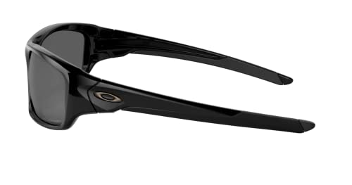 Oakley Men's Valve Rectangular Sunglasses, Black/Iridium Polarized
