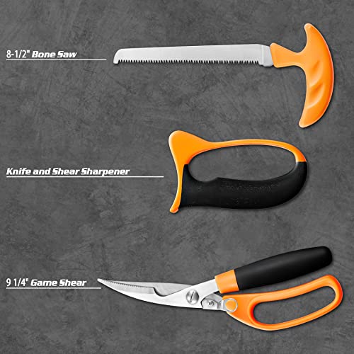 12 Piece Deer Hunting Knife Set for Field Dressing