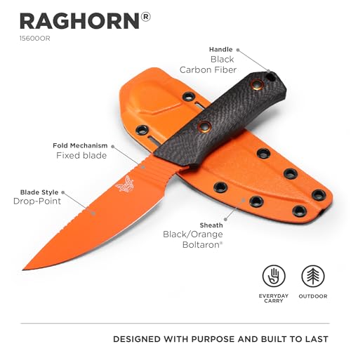 Benchmade Hunting Knife with Black Carbon Fiber Handle