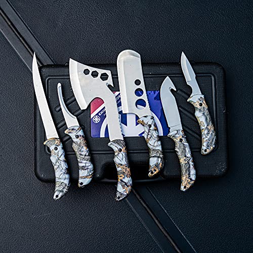12 Piece Deer Hunting Knife Set for Field Dressing