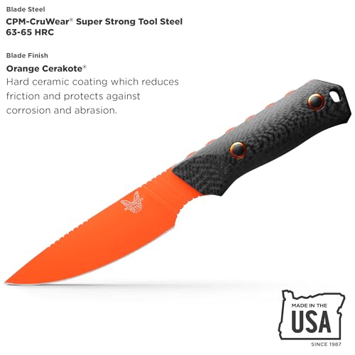 Benchmade Hunting Knife with Black Carbon Fiber Handle