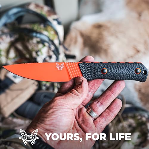 Benchmade Hunting Knife with Black Carbon Fiber Handle
