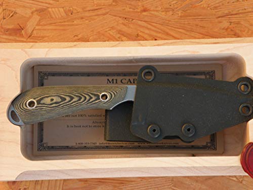 White River M1 Caper Knife, Black/Olive Canvas