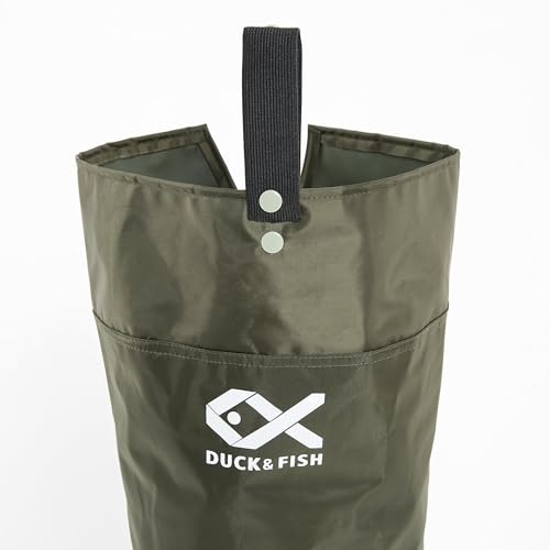 Green Duck and Fish Hip Wader Boots with Cleats