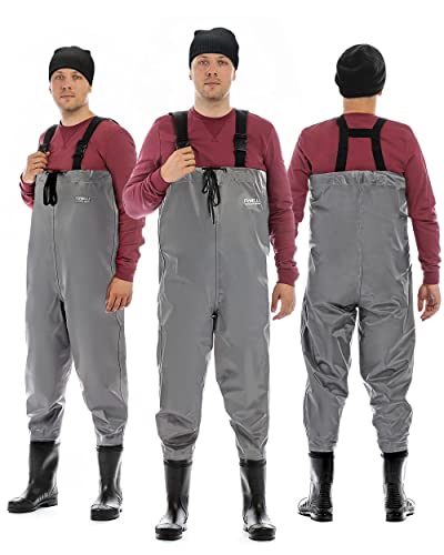 Foxelli Chest Waders - Waterproof Fishing Waders with Boots