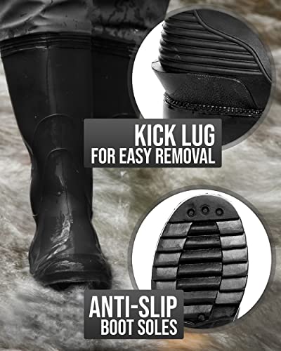 Foxelli Chest Waders - Waterproof Fishing Waders with Boots