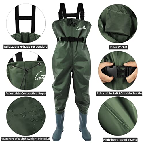 GREENWATER Waterproof Chest Waders with Boots for Hunting