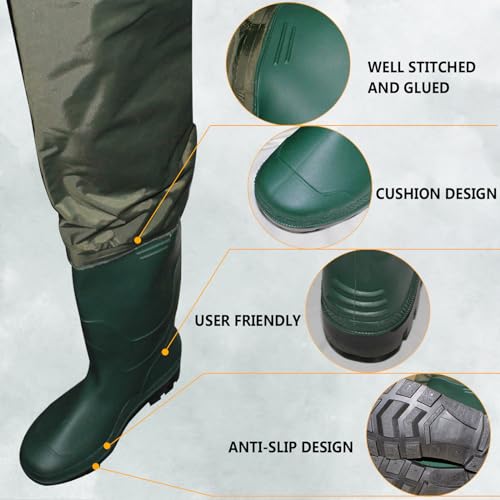 Waterproof Fishing Waders with Boots for Men Women