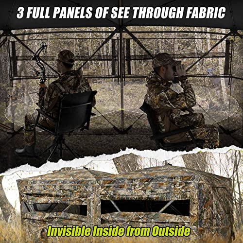 TIDEWE 3-in-1 See Through Hunting Blind - 4-6 Person