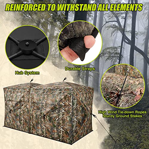 TIDEWE 3-in-1 See Through Hunting Blind - 4-6 Person