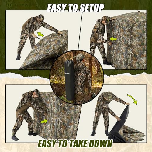 TIDEWE 3-in-1 See Through Hunting Blind - 4-6 Person
