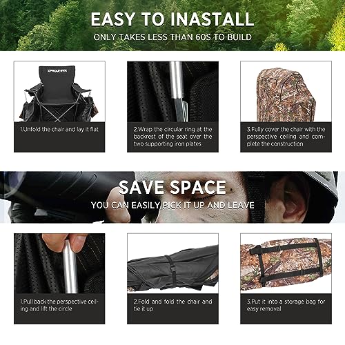 XProudeer Portable Camouflage Pop Up Ground Blind Deer Blind
