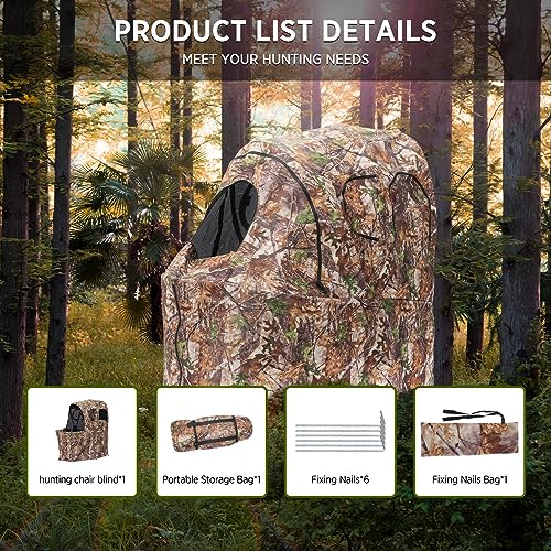 XProudeer Portable Camouflage Pop Up Ground Blind Deer Blind
