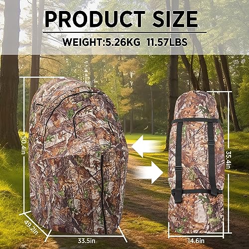 XProudeer Portable Camouflage Pop Up Ground Blind Deer Blind
