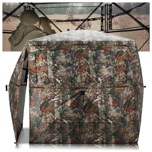 Camouflage Hunting Blind for 2-3 People, Full Open Door