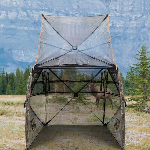 Camouflage Hunting Blind for 2-3 People, Full Open Door