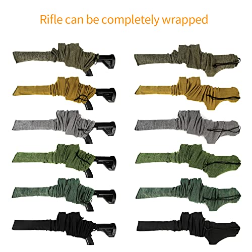 GUGULUZA 6-Pack Silicone-Treated Gun Socks, 54” Knit