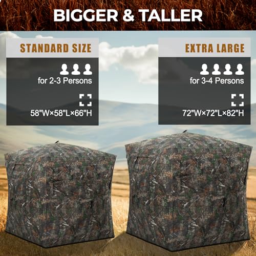 HUNTSEN 270° See Through Pop Up Ground Blind