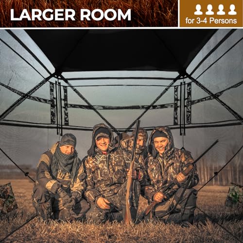 HUNTSEN 270° See Through Pop Up Ground Blind