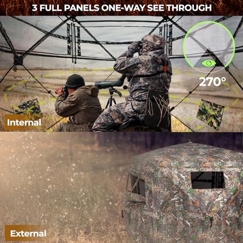 HUNTSEN 270° See Through Pop Up Ground Blind
