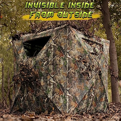 Lenotos 2-Person Pop Up Ground Blind for Hunting