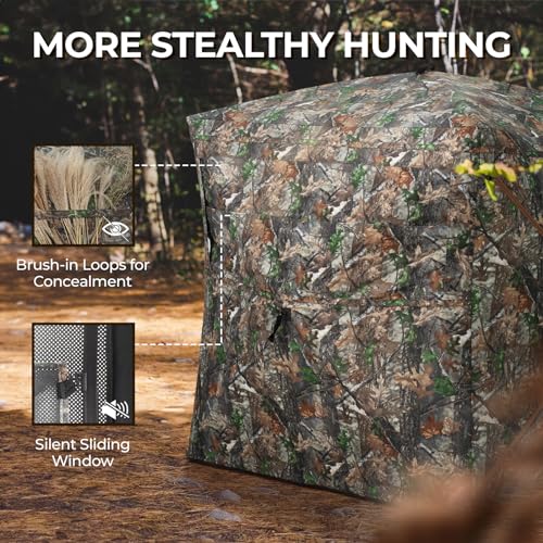 HUNTSEN 270° See Through Pop Up Ground Blind
