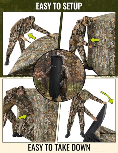 TIDEWE 2-3 Person Pop Up Ground Blind