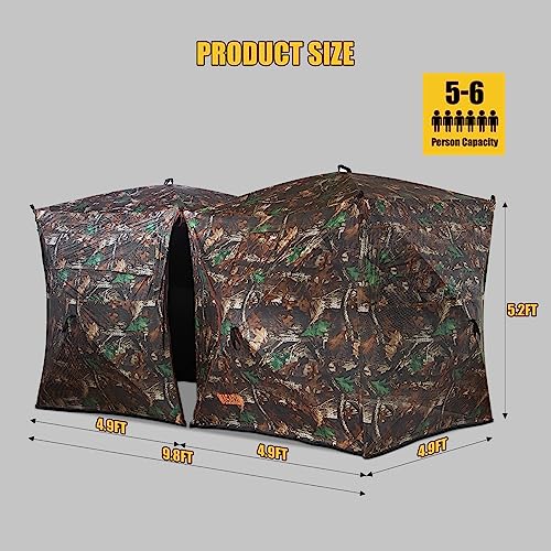 WASAGUN 270° See Through Hunting Blind for 5-6 People