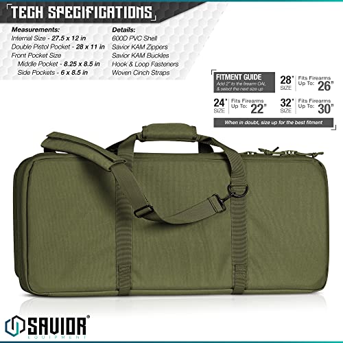 Savior Equipment American Classic Double Gun Case, Green