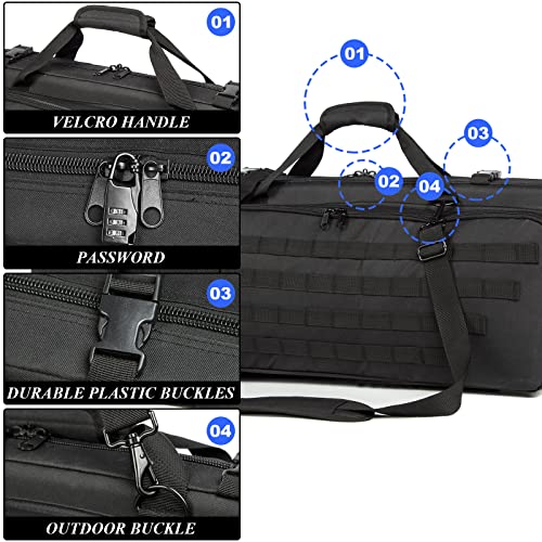 Gandis Double Soft Rifle Case Gun Bag Black