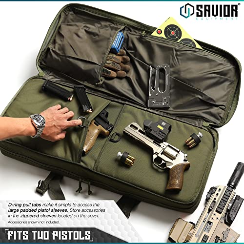 Savior Equipment American Classic Double Gun Case, Olive Green