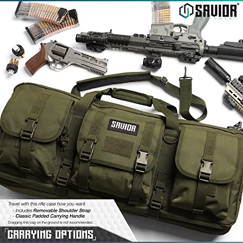 Savior Equipment American Classic Double Gun Case, Olive Green