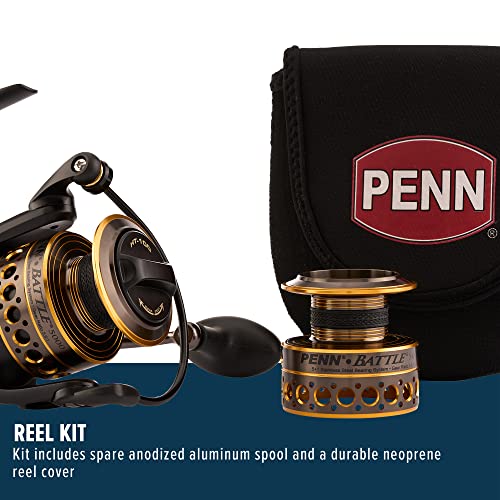 PENN Battle Spinning Reel Kit, Size 5000, Includes Cover
