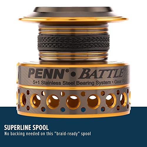 PENN Battle Spinning Reel Kit, Size 5000, Includes Cover