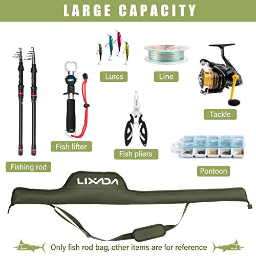 LIXADA Portable Folding Fishing Rod Case 55 Inch