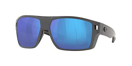 Costa Del Mar Men's Diego Shades, Matte Grey/Blue Mirrored