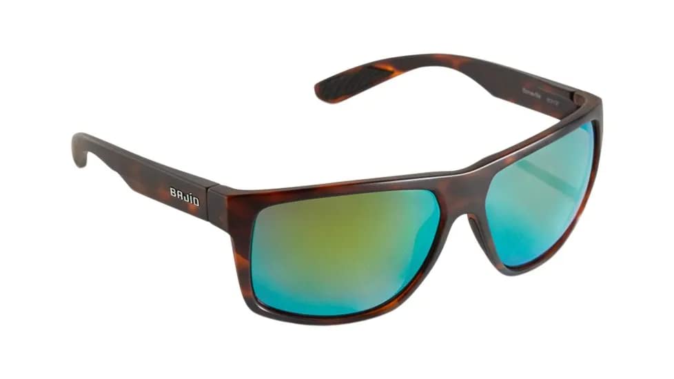 Bajio Boneville Sunglasses: Dark Tortoise Green Mirror Lens