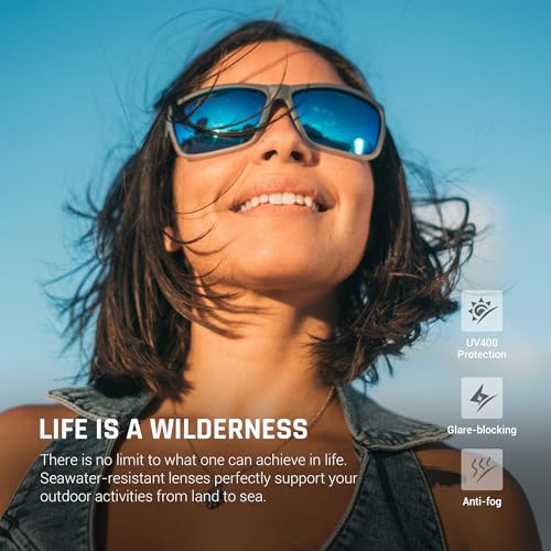 TOREGE Polarized Sports Sunglasses for Cycling, Running, Fishing