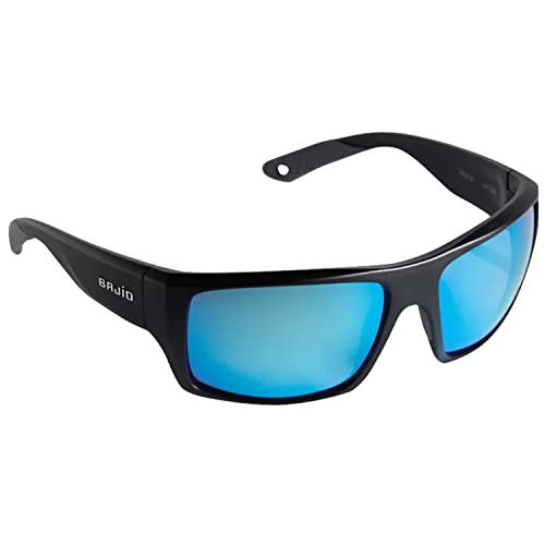 Nato Black Matte Sunglasses with Blue Mirror Lens