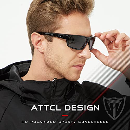 ATTCL Polarized Wrap Sunglasses Men Fishing Cycling Driving