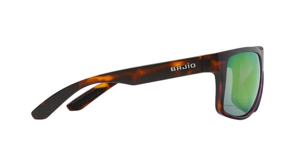 Bajio Boneville Sunglasses: Dark Tortoise Green Mirror Lens