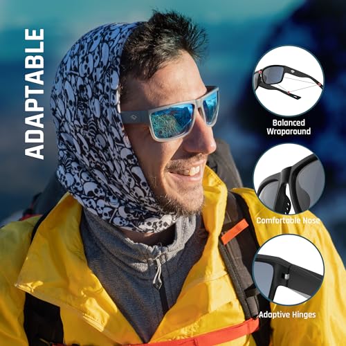 TOREGE Polarized Sports Sunglasses for Cycling, Running, Fishing