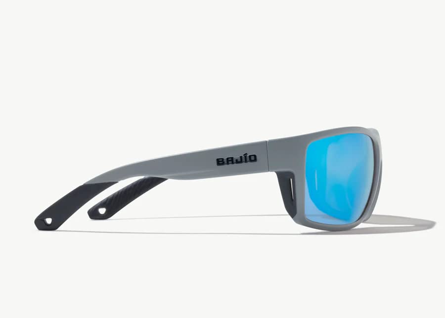 Bajio Sunglasses Model Bales - Matte Gray, Blue Mirror