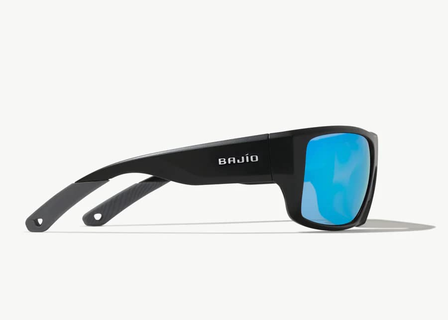 Nato Black Matte Sunglasses with Blue Mirror Lens