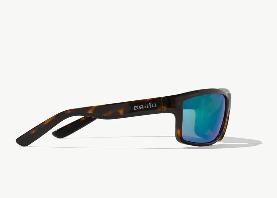 Brown Tortoise Gloss Sunglasses with Green Mirror Lens