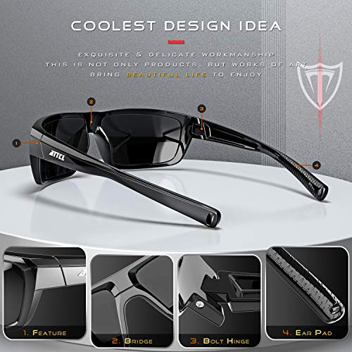 ATTCL Polarized Wrap Sunglasses Men Fishing Cycling Driving