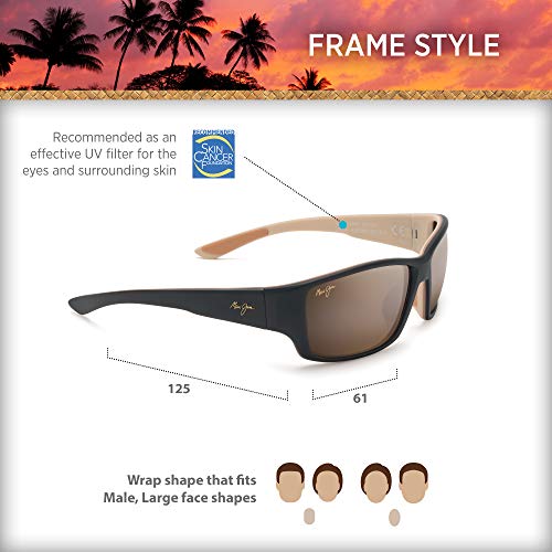 Maui Jim Men's Polarized Wrap Sunglasses